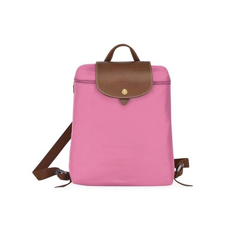 Longchamp Le Pliage Nylon Foldable Travel Backpack Many Colors Peony - pink