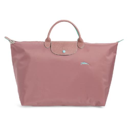 Longchamp Le Pliage 18 Type L Weekender Travel Tote 1624 Pink Mink Green Etc Antique Pink