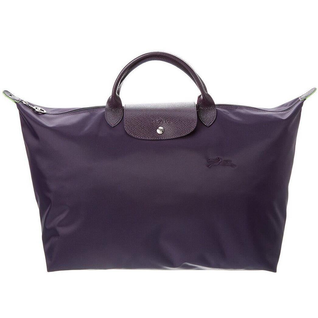 Longchamp Le Pliage 18 Type L Weekender Travel Tote 1624 Pink Mink Green Etc Bilberry (recycled nylon)