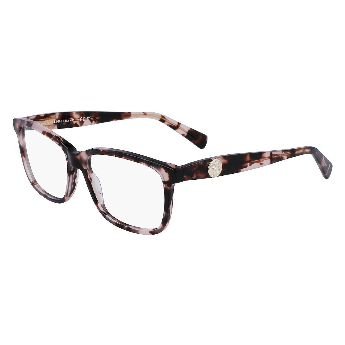 Longchamp LO2716 Eyeglasses Women Havana Rose Square 54mm