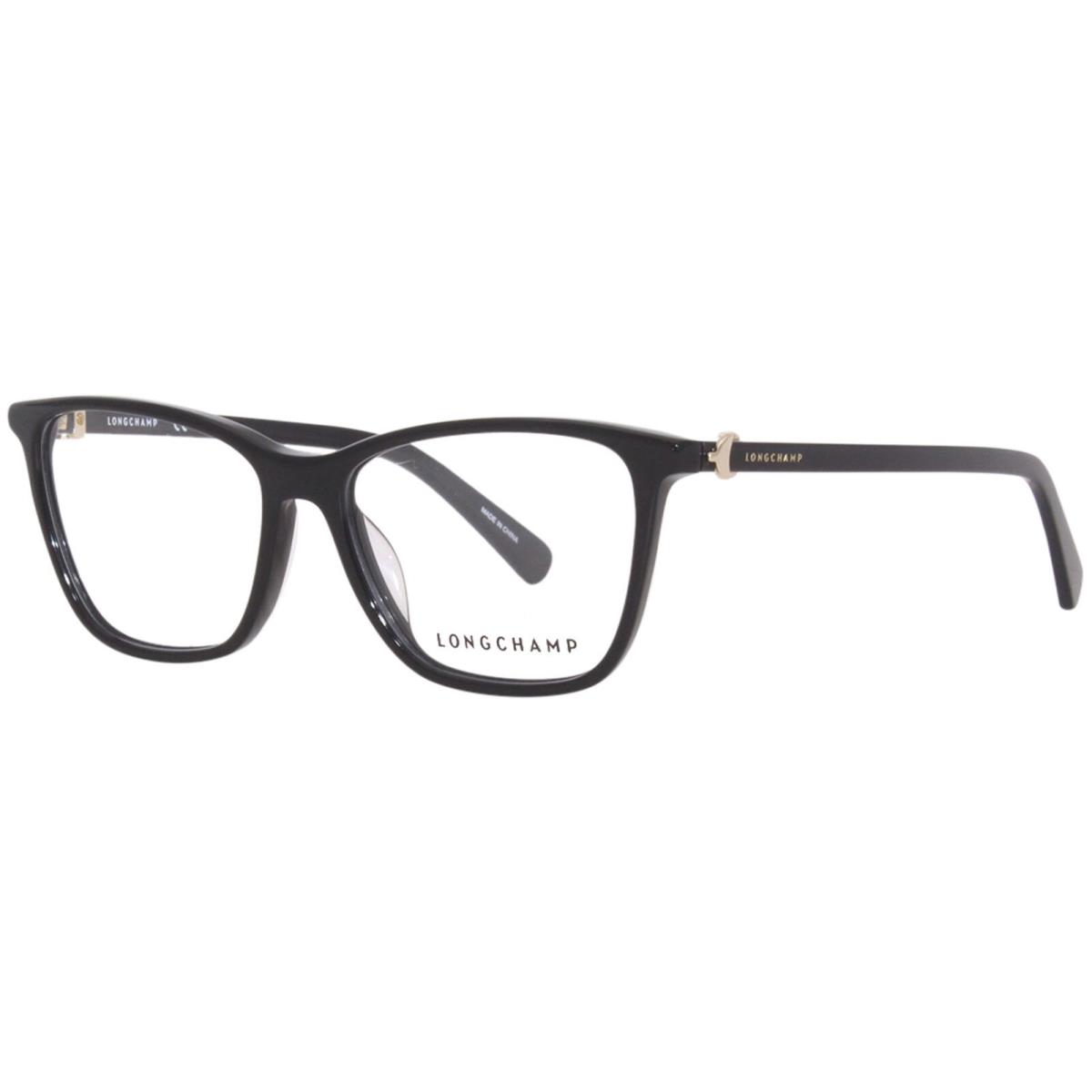 Longchamp LO2685 001 Eyeglasses Women`s Black Full Rim Rectangle Shape 54mm