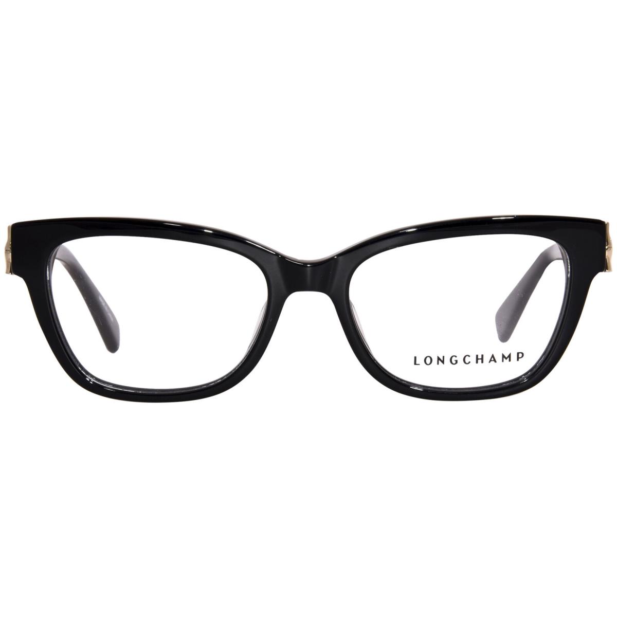 Longchamp LO2713 001 Eyeglasses Women`s Black Full Rim Square Shape 51mm