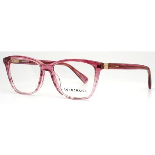 Longchamp LO2659 617 Striped Rose Womens Square Eyeglasses 51-14-140 B:39 - Frame: Pink