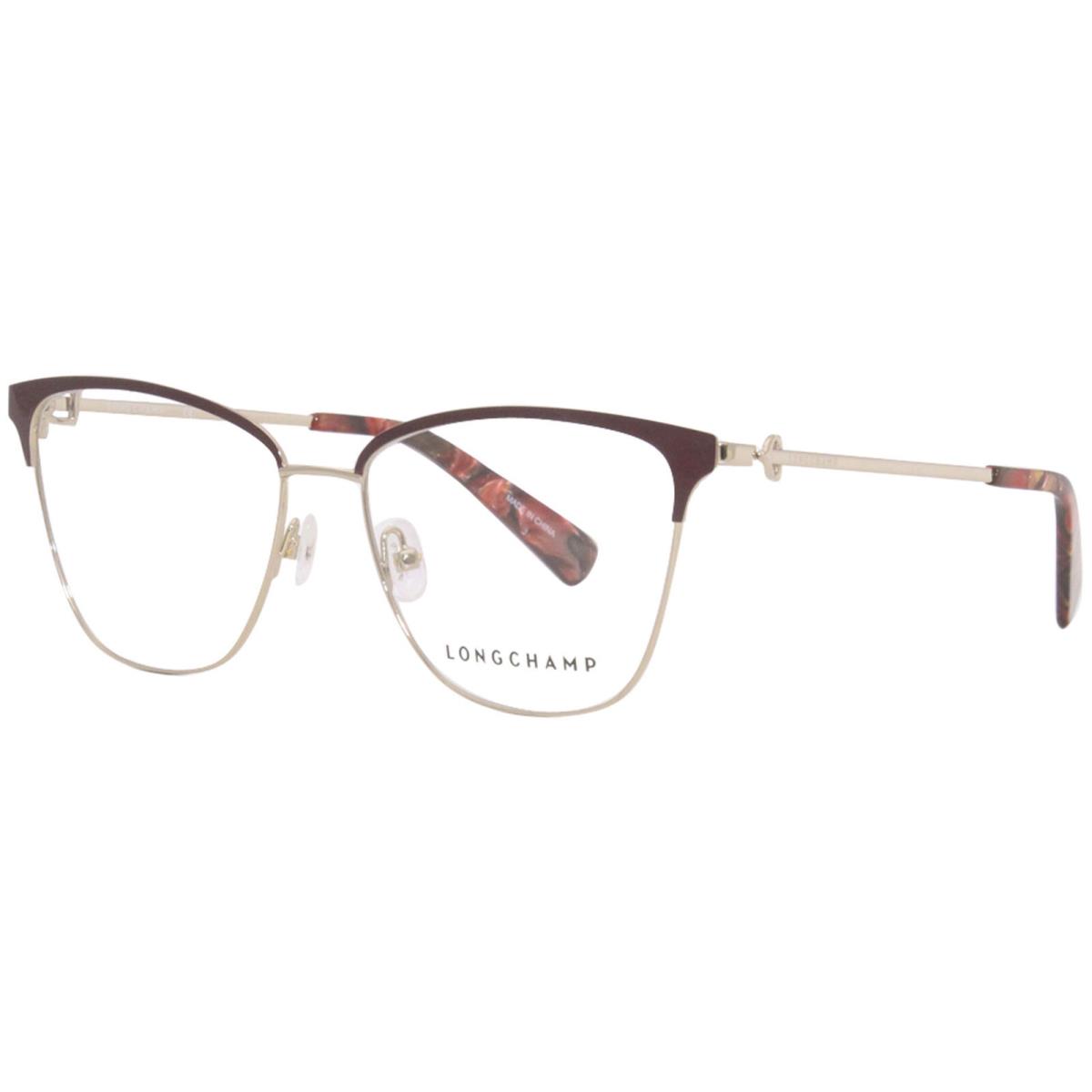 Longchamp LO2142 200 Eyeglasses Women`s Brown Full Rim Pilot Optical Frame 53mm