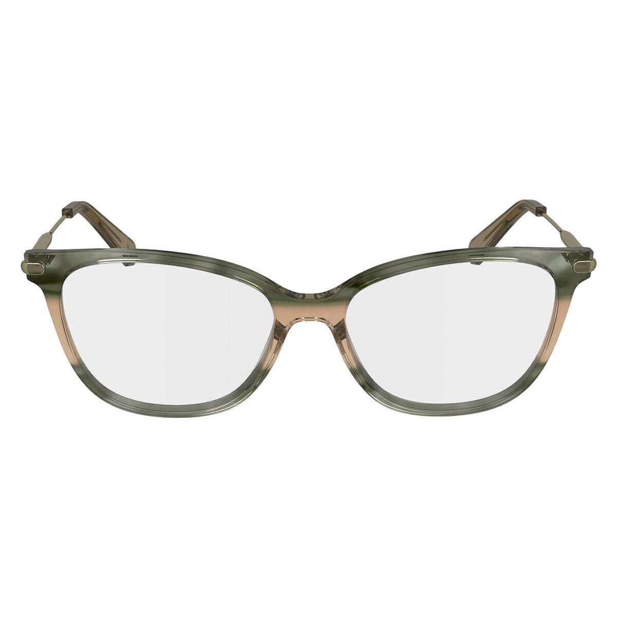 Longchamp LO2735 Eyeglasses Women Striped Green 51mm