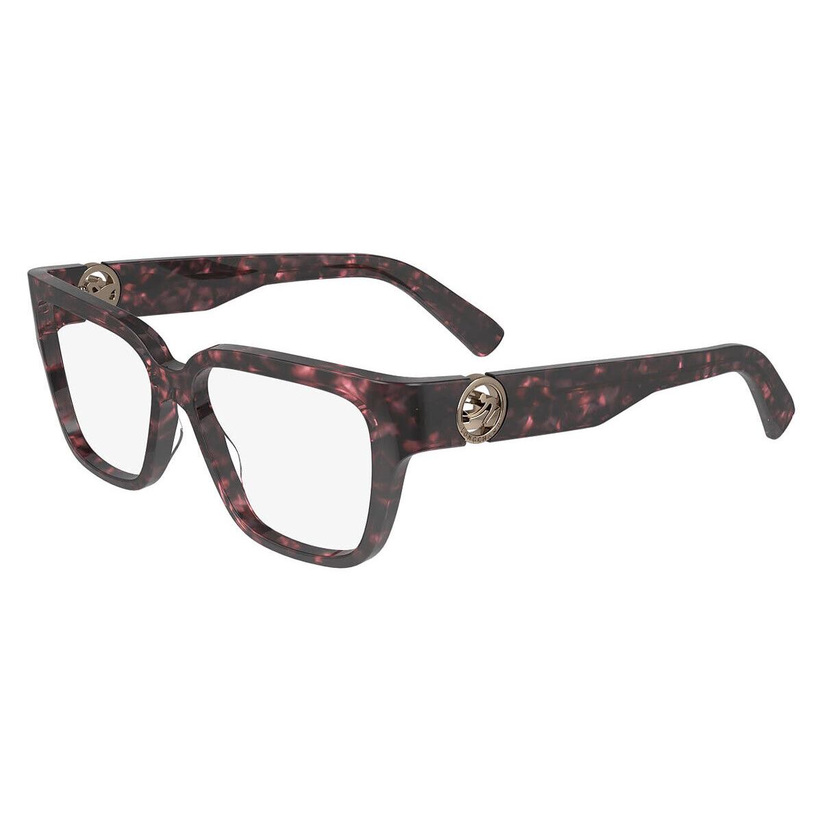 Longchamp Lon Eyeglasses Women Rose Havana 52mm