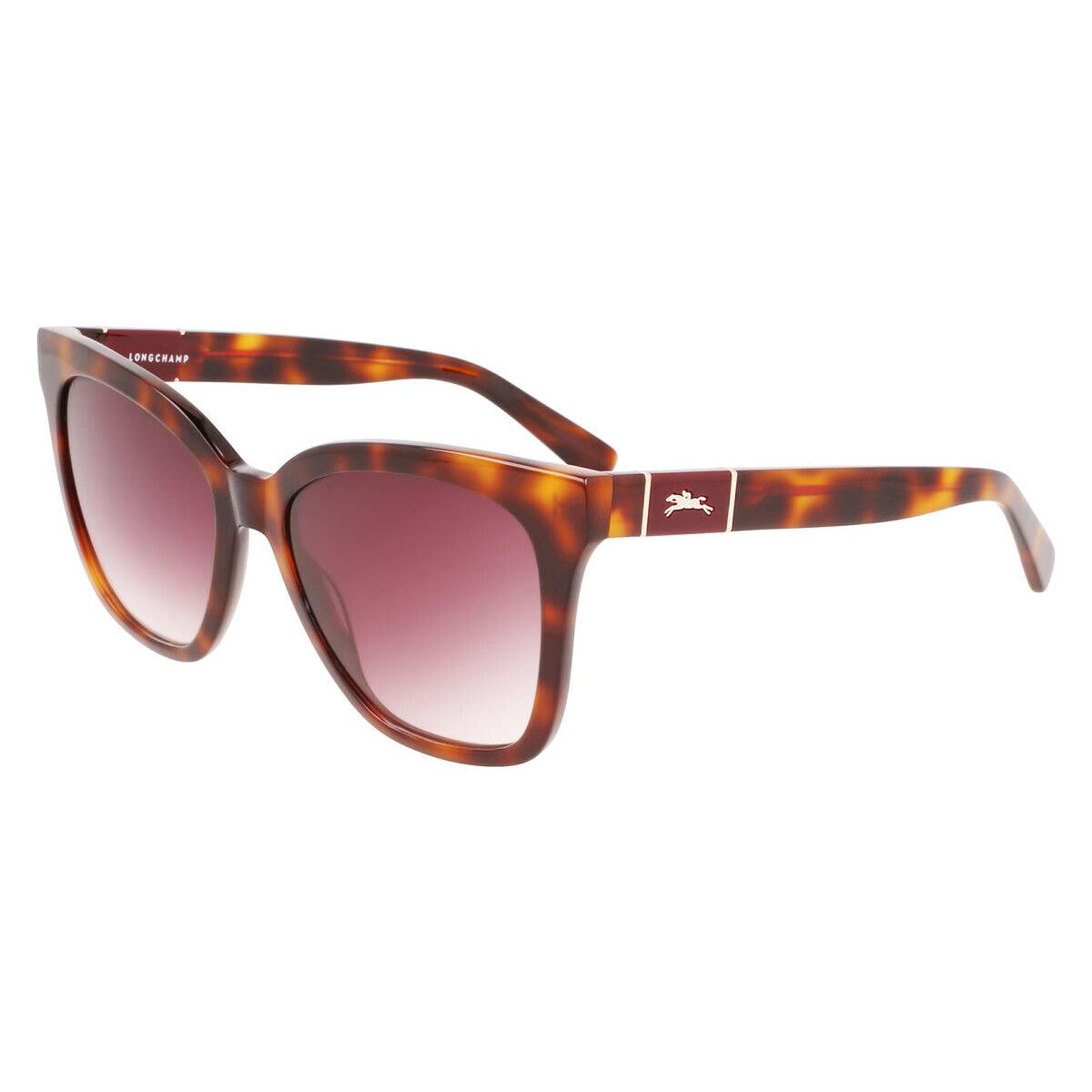 Longchamp LO696S Sunglasses Women Havana Cat Eye 54mm