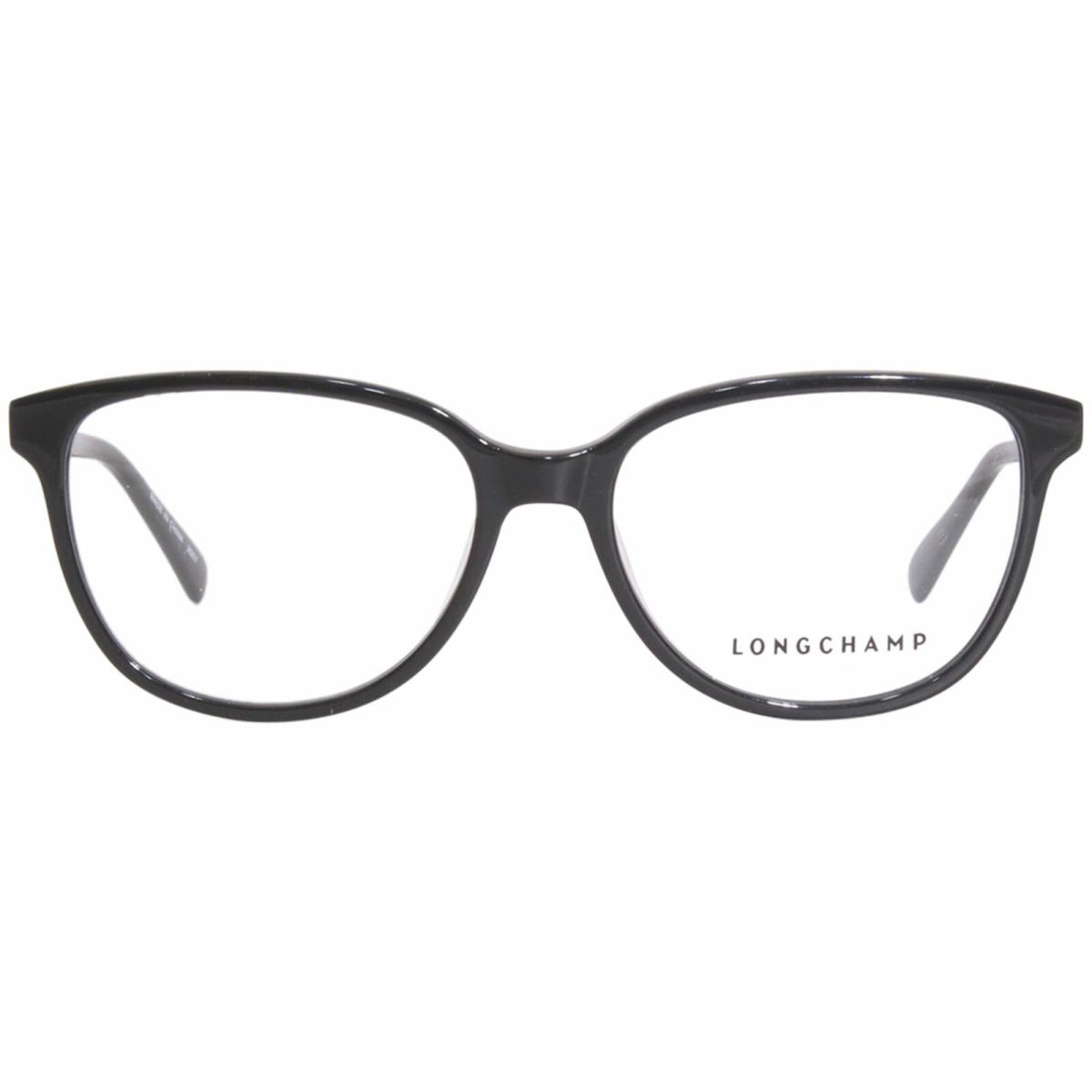 Longchamp LO2666 001 Eyeglasses Women`s Black Full Rim Rectangle Shape 54mm