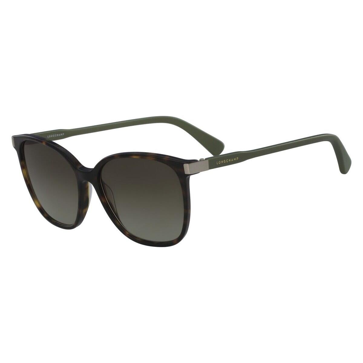 Longchamp LO612S Sunglasses Women Dark Havana Rectangle 54mm