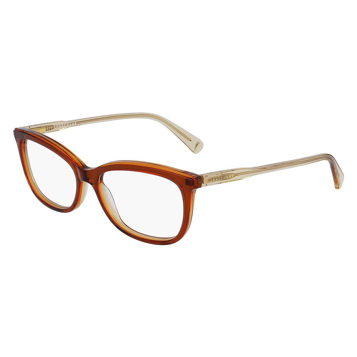 Longchamp LO2718 Eyeglasses Women Caramel Cat Eye 54mm