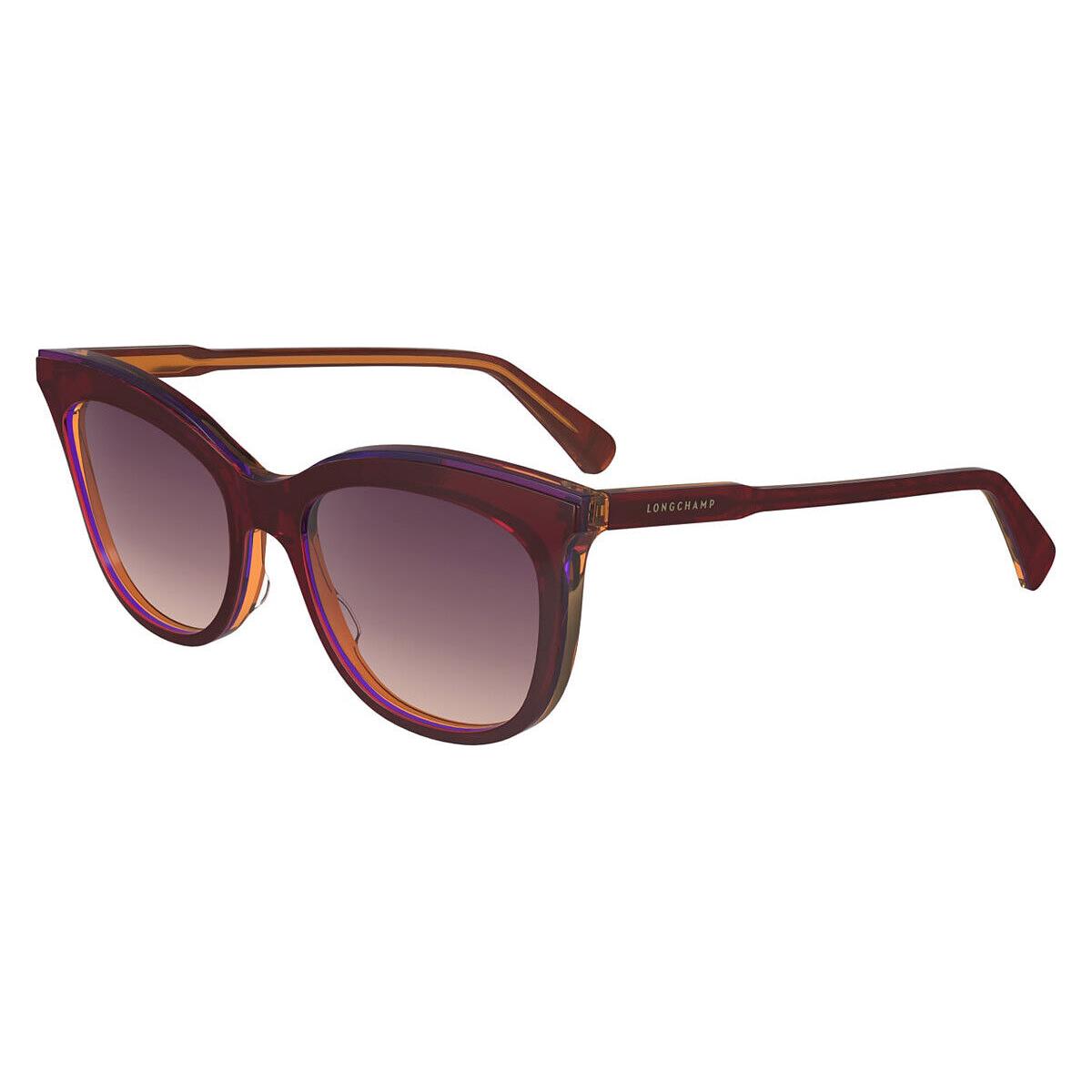 Longchamp Lon Sunglasses Women Dark Rose/peach 53mm