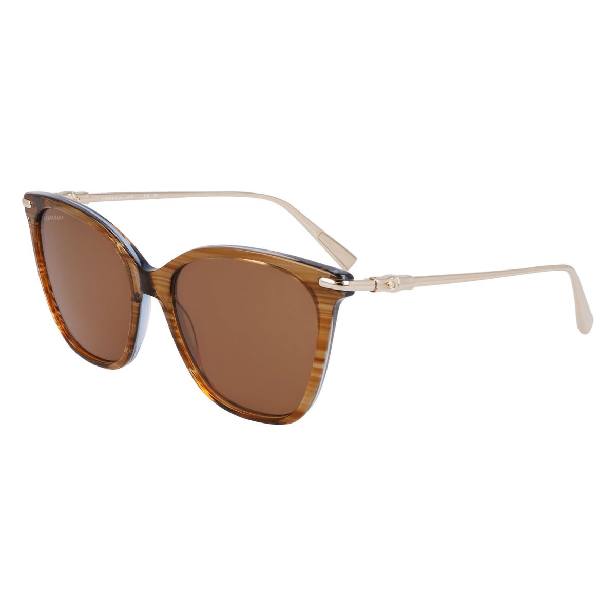 Longchamp LO757S Striped Brown 211 Sunglasses