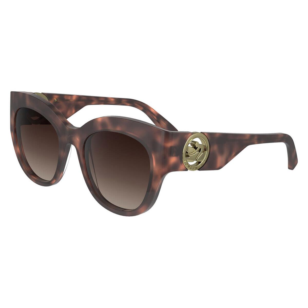 Longchamp Lon Sunglasses Women Rose Havana 52mm