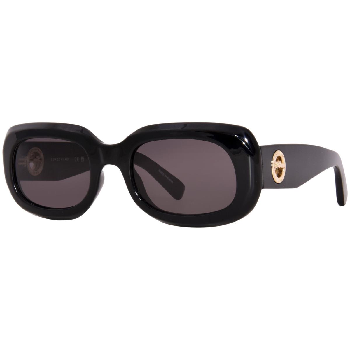 Longchamp LO716S 001 Sunglasses Women`s Black/grey Oval Shape 52mm