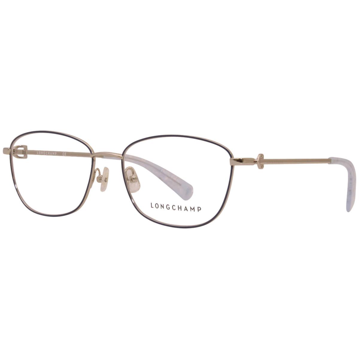 Longchamp LO2128 424 Eyeglasses Women`s Blue/silver Full Rim Optical Frame 55mm - Frame: Blue