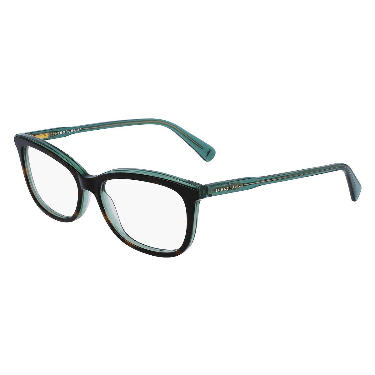 Longchamp LO2718 Eyeglasses Women Havana/green Cat Eye 54mm