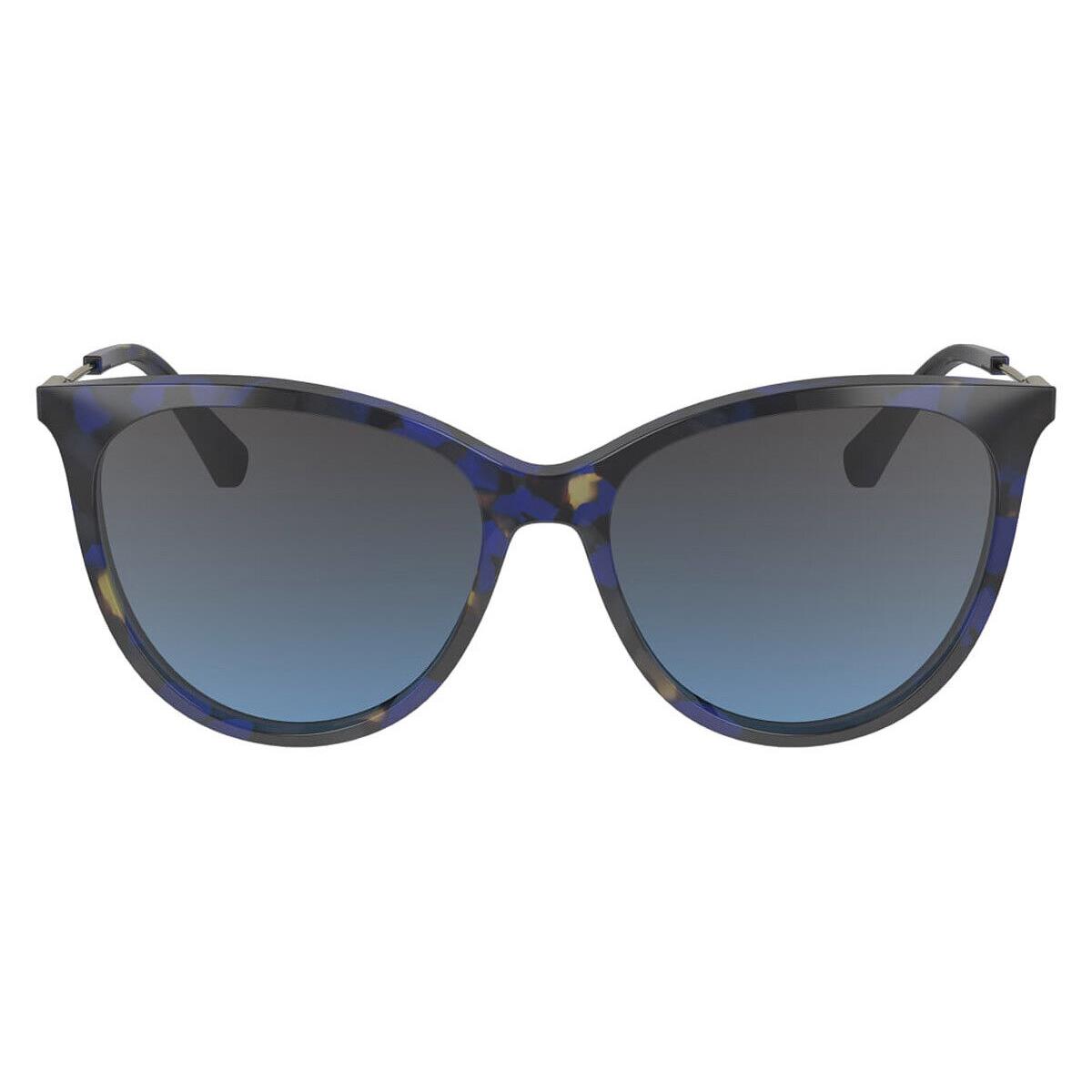 Longchamp Lon Sunglasses Women Blue Havana 55mm