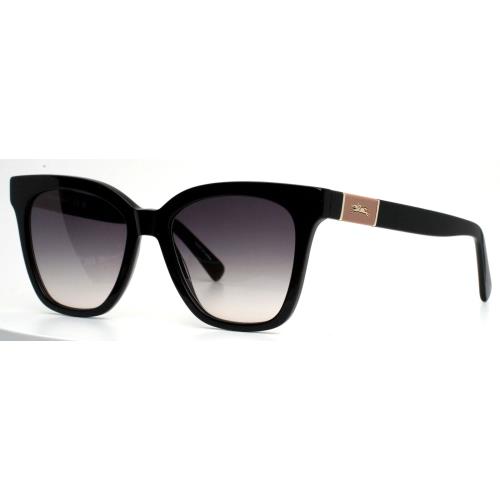 Longchamp LO696S 001 Black Womens Square Gradient Sunglasses 54-17-140 B:47