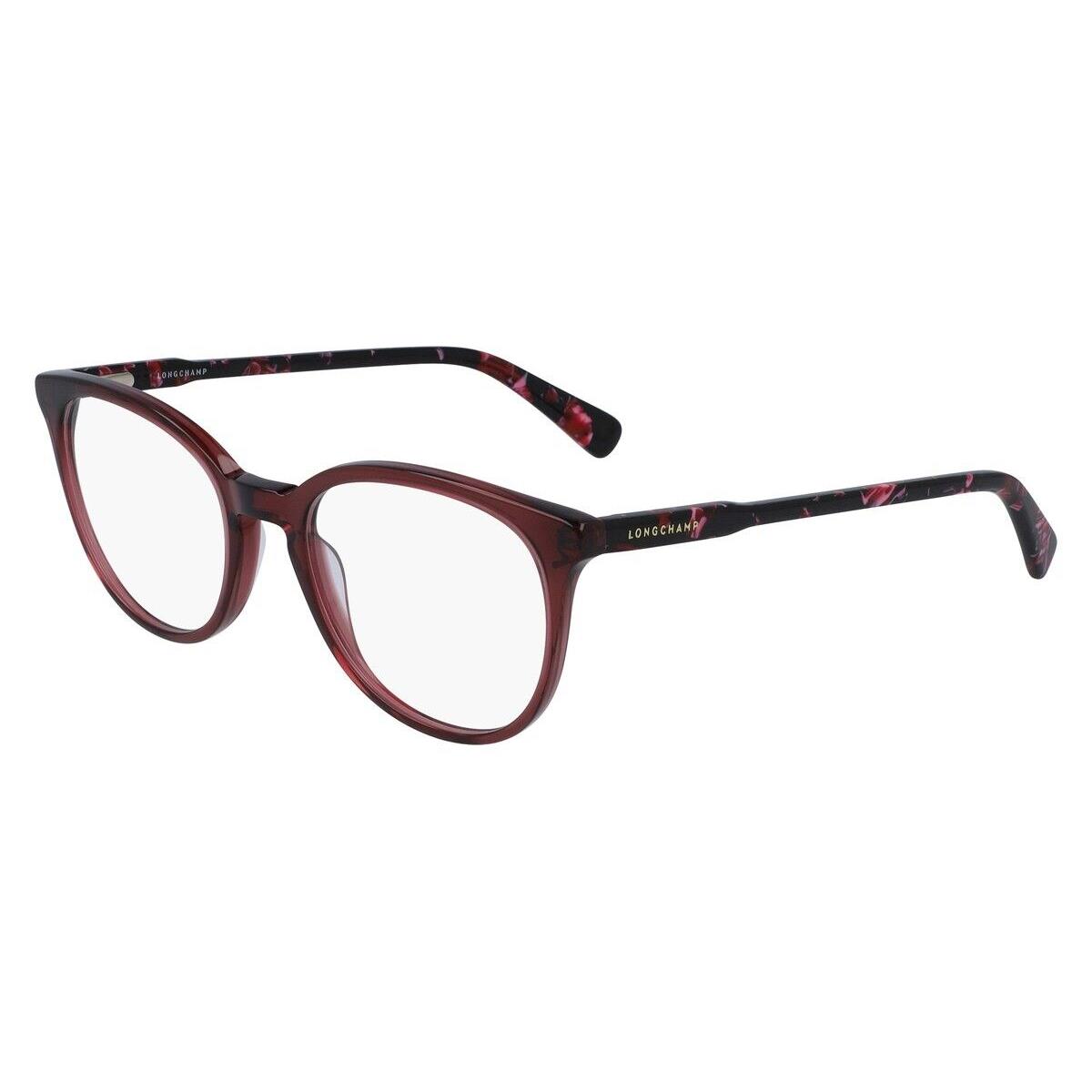 Longchamp LO2608 Eyeglasses Women Ruby Rectangle 51mm