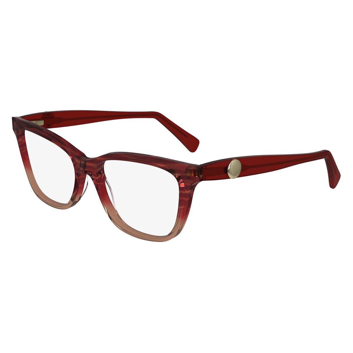 Longchamp LO2744 Eyeglasses Women Textured Red 52mm