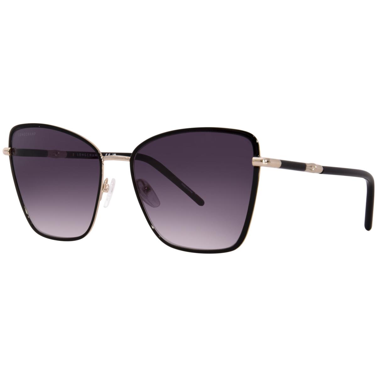 Longchamp LO167S 009 Sunglasses Women`s Black/smoke Gradient Lenses 58mm