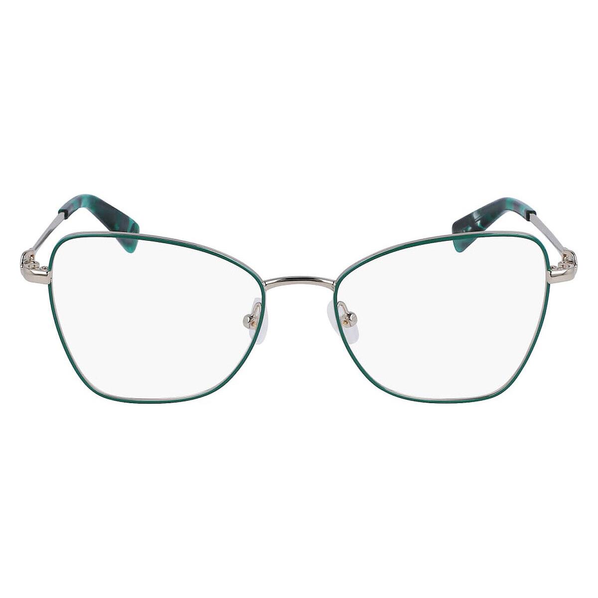 Longchamp LO2157 Eyeglasses Women Gold/green Cat Eye 52mm