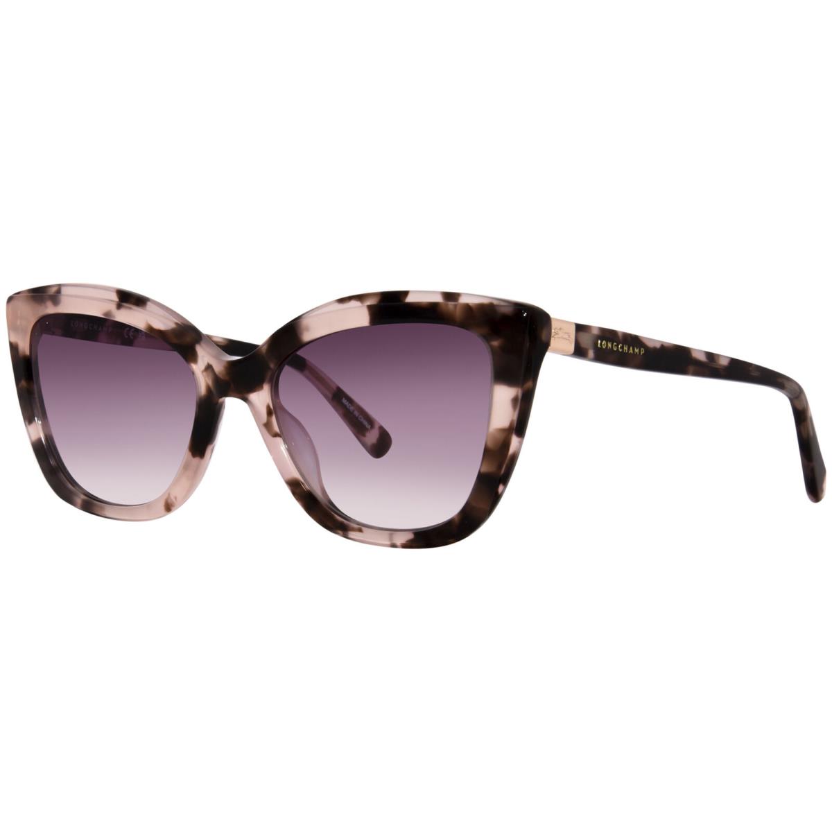 Longchamp LO695S 690 Sunglasses Women`s Rose Havana/pink Gradient Cat Eye 54mm