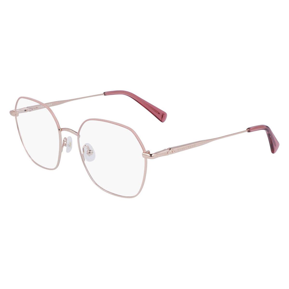 Longchamp LO2152 Eyeglasses Women Rose Gold Square 53mm