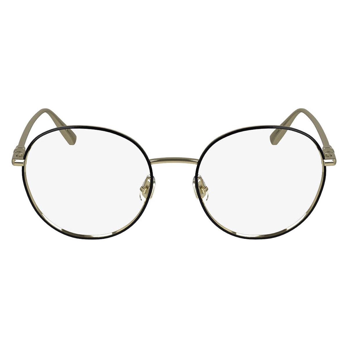 Longchamp Lon Eyeglasses Women Gold/black 50mm