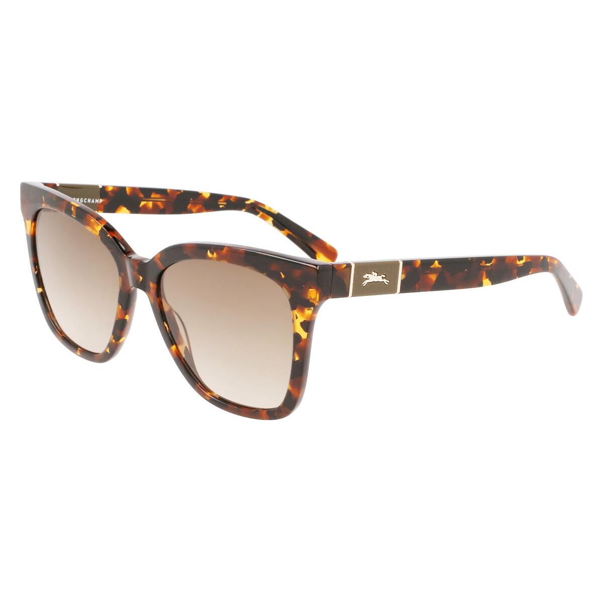 Longchamp LO696S Sunglasses Women Dark Havana Cat Eye 54mm