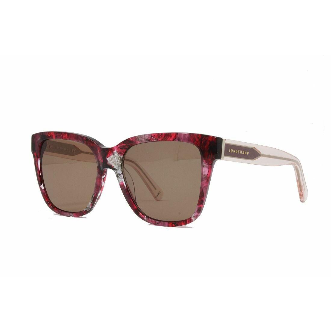 Longchamp Women`s Square Sunglasses LO619S Color 600 Red Size 55mm