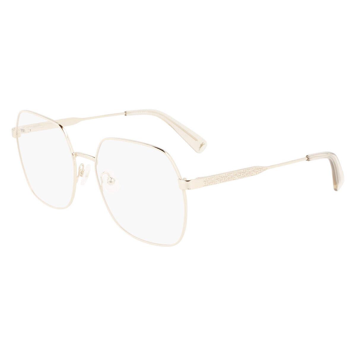 Longchamp LO2148 Eyeglasses Women Gold/ivory Oversized 55mm