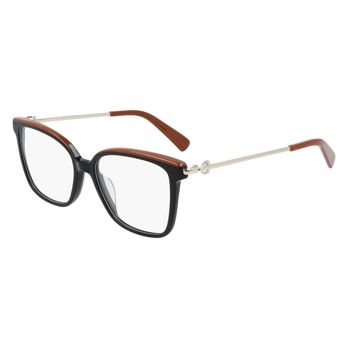 Longchamp LO2676 001 Black Brown Eyeglasses 52/16/140 with Longchamp Case