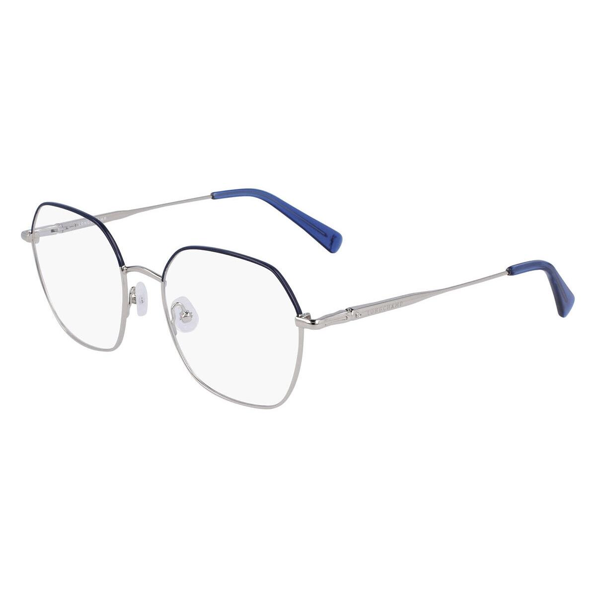 Longchamp Lon Eyeglasses Women Silver/blue 51mm