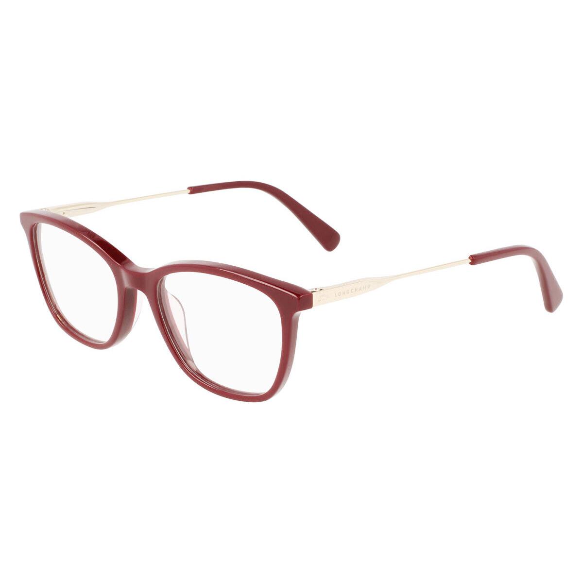 Longchamp LO2683 Eyeglasses Women Burgundy Square 52mm