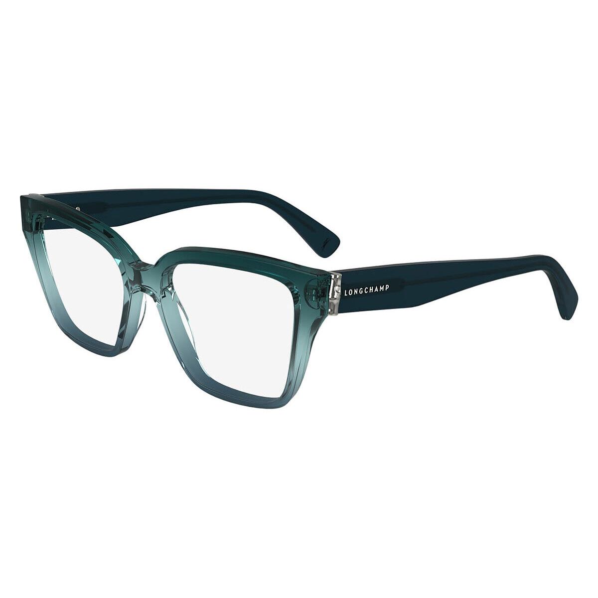 Longchamp Lon Eyeglasses Women Gradient Petrol 52mm - Frame: Gradient Petrol, Lens: Demo