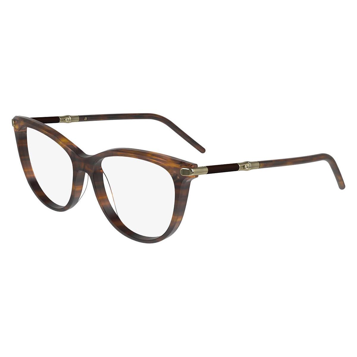 Longchamp Lon Eyeglasses Women Brown Horn 53mm