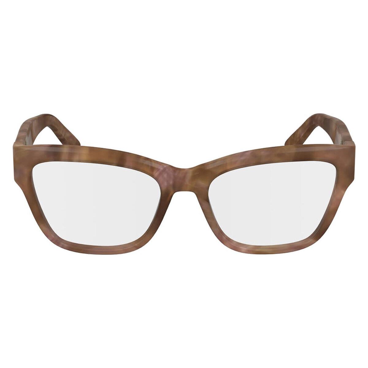 Longchamp LO2743 Eyeglasses Women Marble Brown Rose 52mm