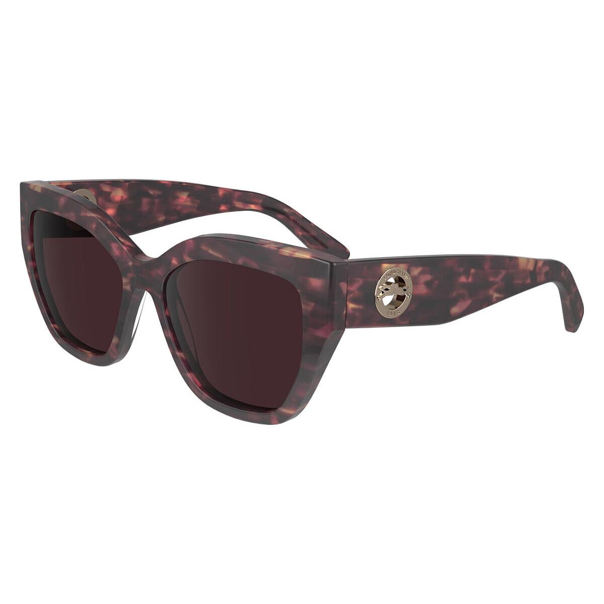 Longchamp Lon Sunglasses Women Textured Red 55mm