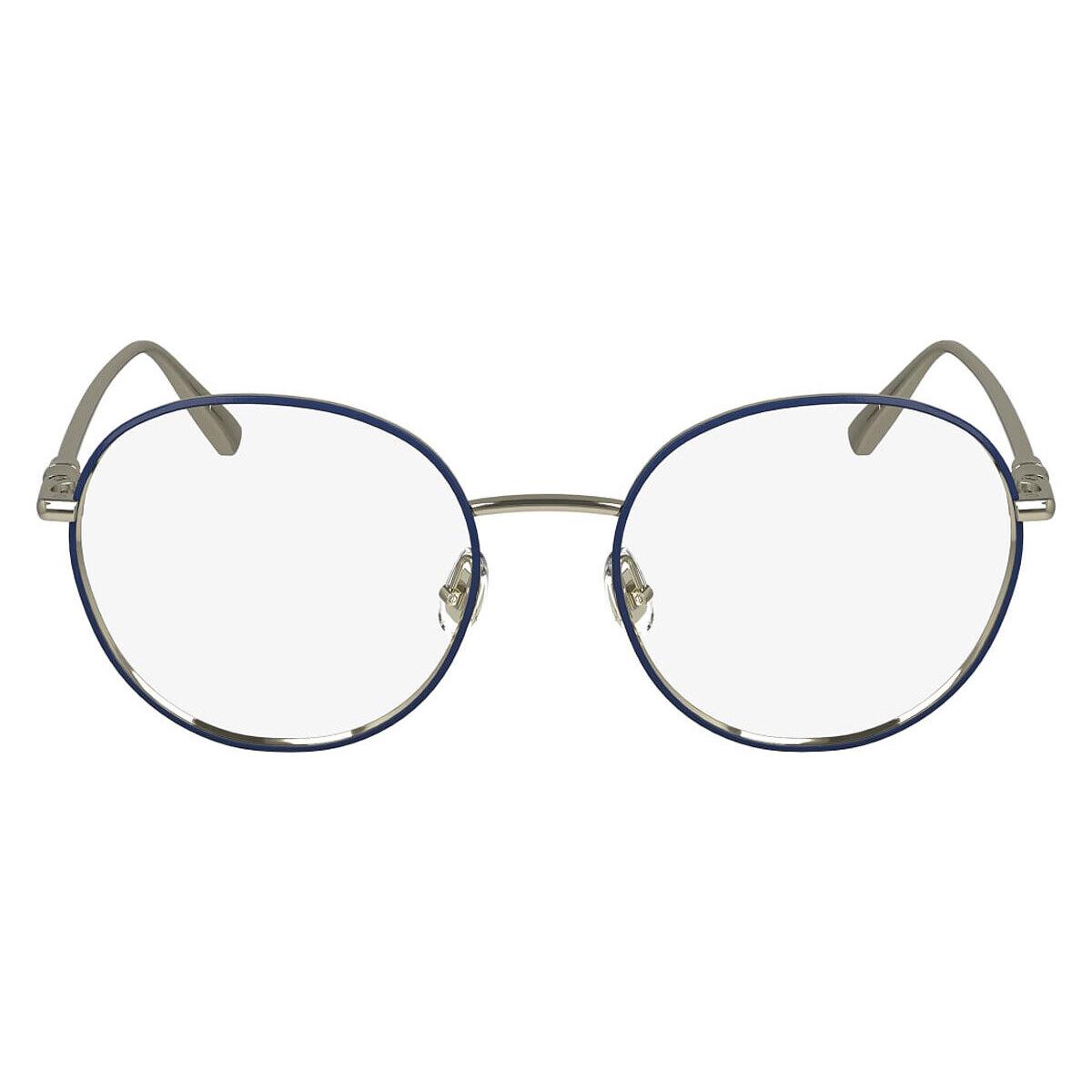 Longchamp Lon Eyeglasses Women Gold/blue 50mm