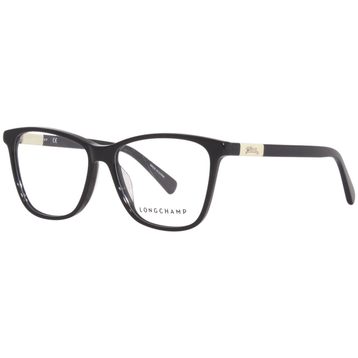 Longchamp LO2700 001 Eyeglasses Frame Women`s Black Fullrim Rectangle Shape 52mm