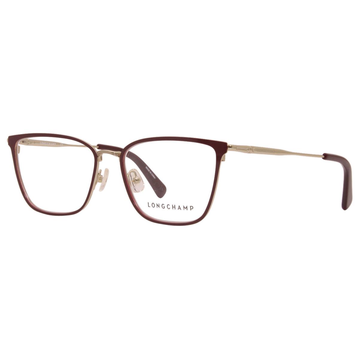 Longchamp LO2125 604 Burgundy Womens Cat Eye Full Rim Eyeglasses 52-16-140 B:38