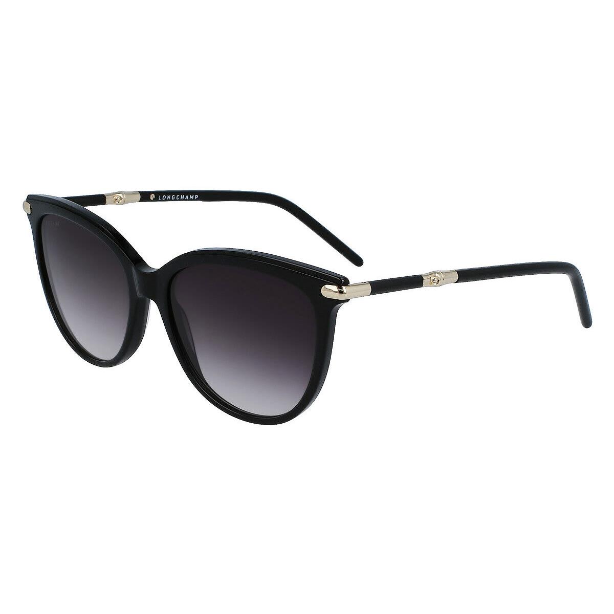 Longchamp LO727S Sunglasses Women Black Cat Eye 54mm