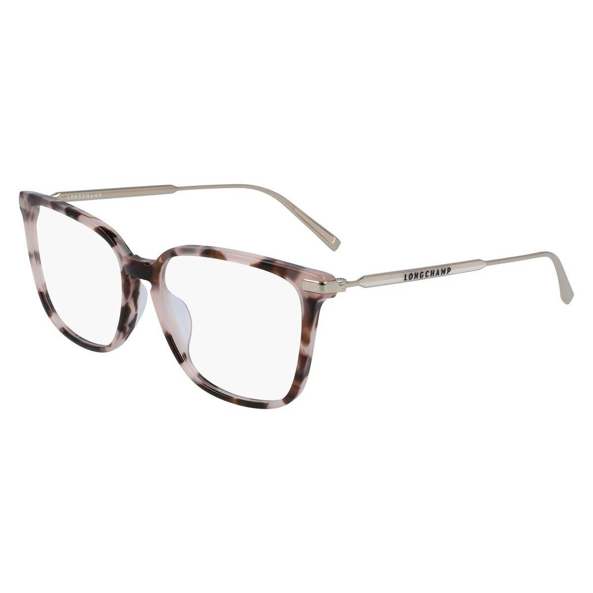 Longchamp LO2661 Eyeglasses Women Rose Tortoise Rectangle 54