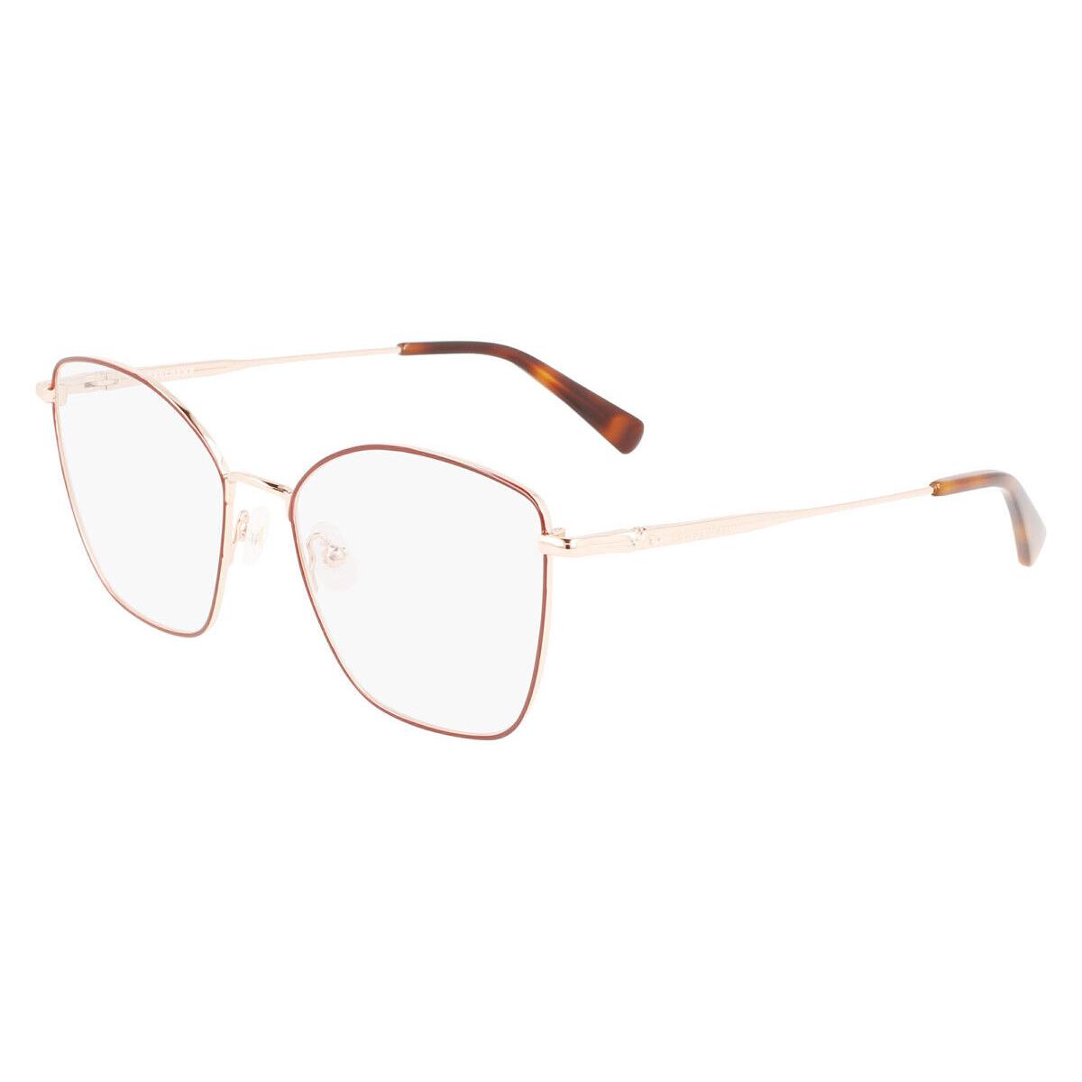 Longchamp LO2151 Eyeglasses Rose Gold/burgundy Butterfly 53mm