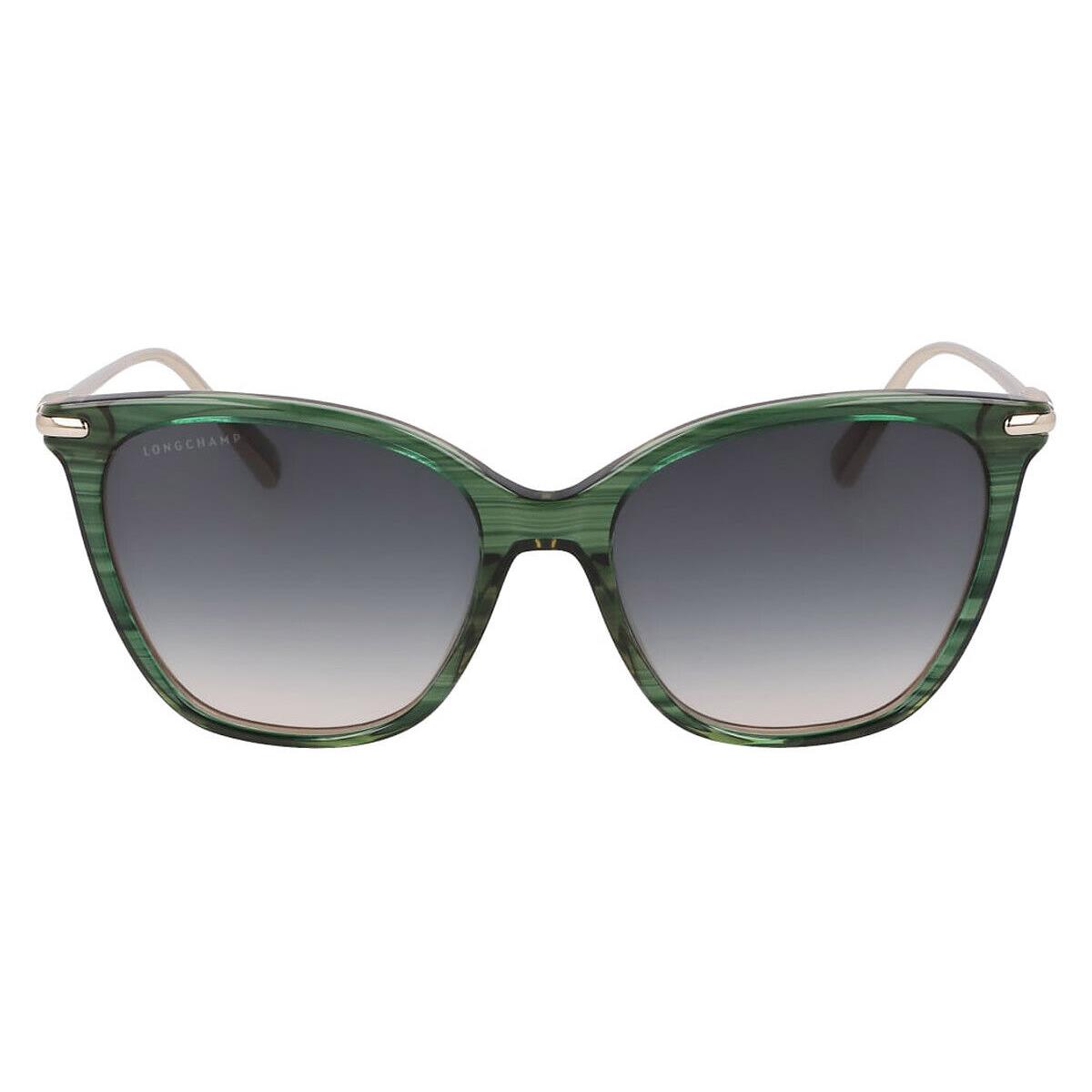 Longchamp LO757S Sunglasses Women Striped Green 55mm