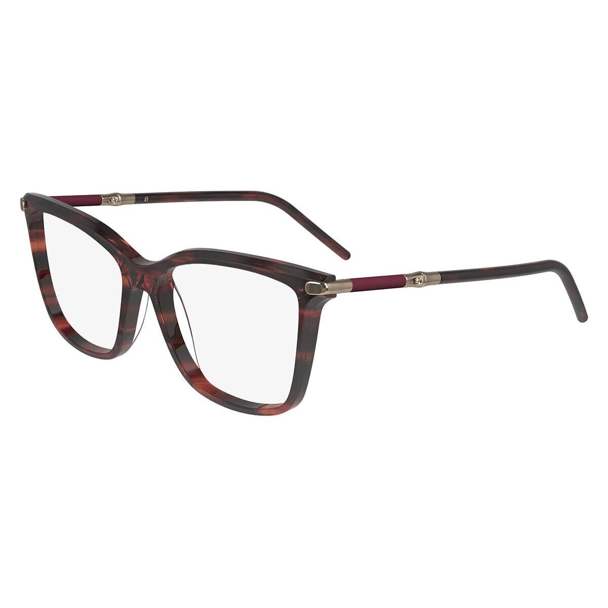 Longchamp Lon Eyeglasses Women Red Horn 54mm - Frame: Red Horn, Lens: Demo