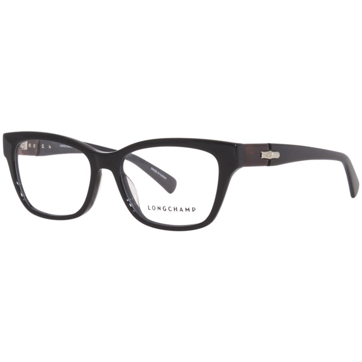 Longchamp LO2697 001 Eyeglasses Frame Women`s Black Fullrim Rectangle Shape 53mm