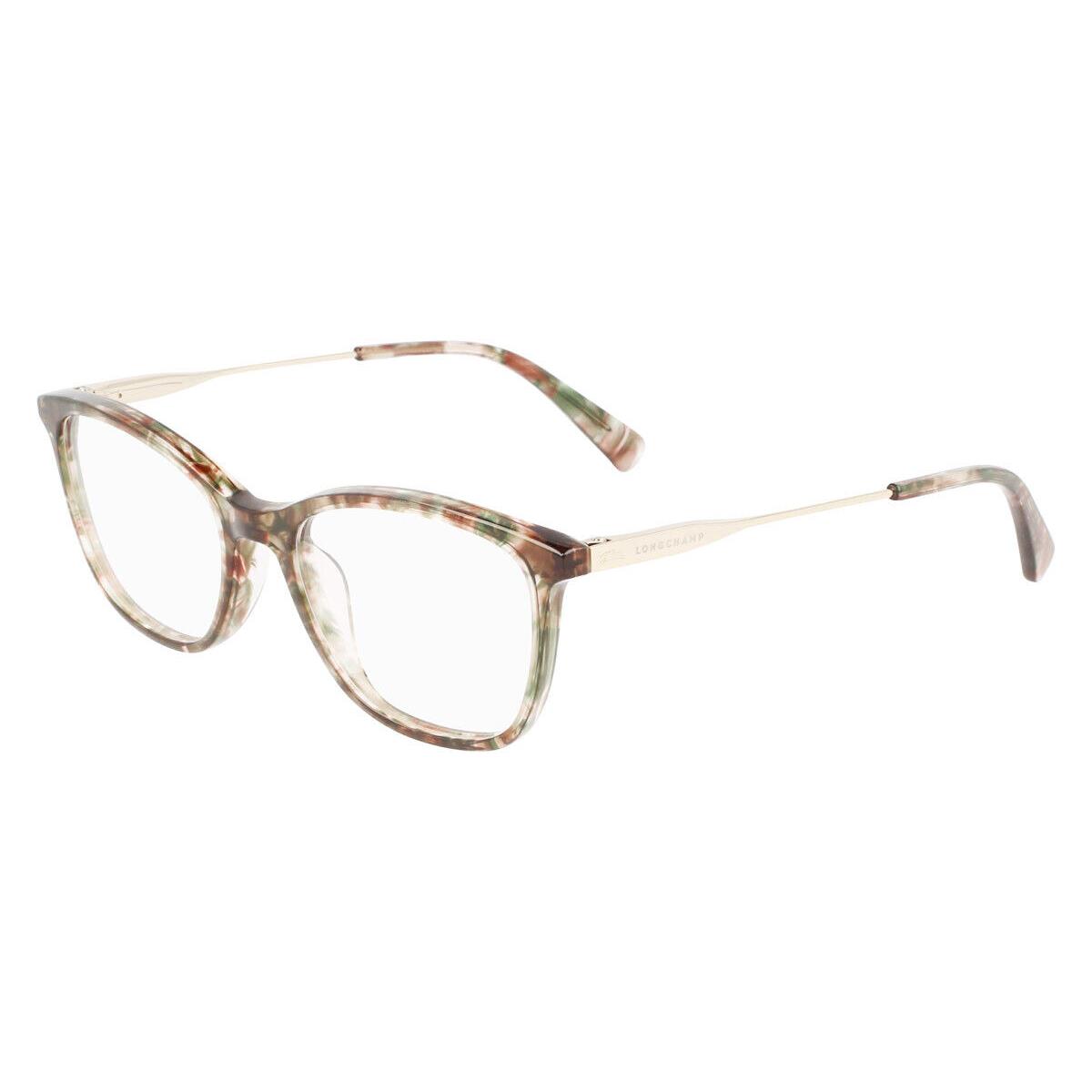 Longchamp LO2683 Eyeglasses Women Textured Green Square 52mm