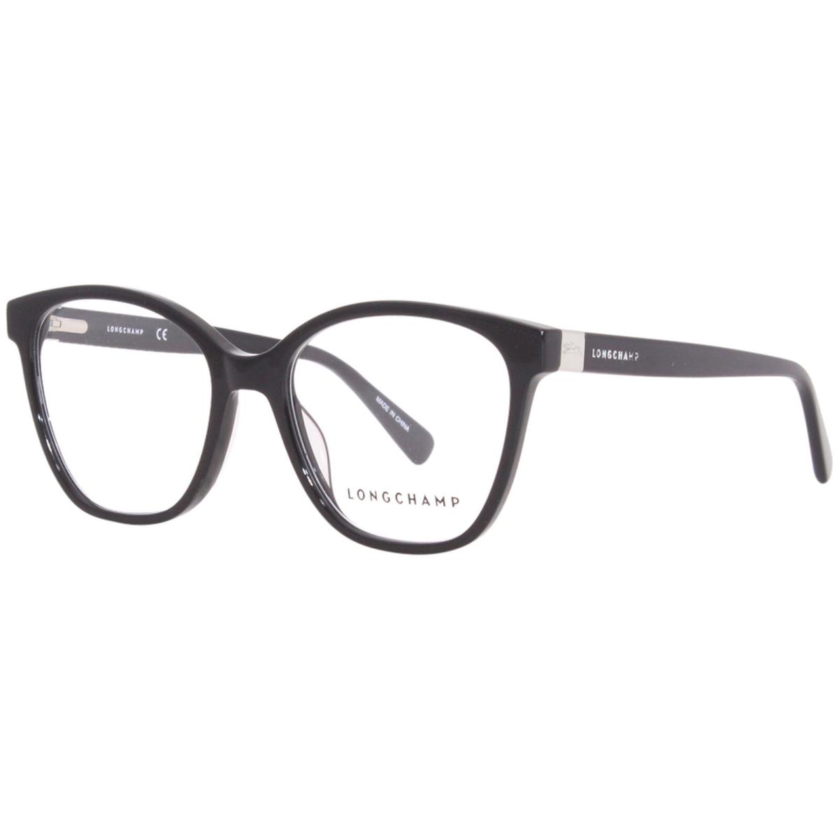 Longchamp LO2677 001 Eyeglasses Frame Women`s Black Full Rim Square Shape 51mm